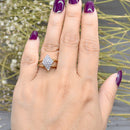 Vintage Reversible Ring - 14ct Yellow Gold Tanzanite & Diamond Double Sided Flip Ring (1.50cts)