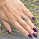 Vintage Reversible Ring - 14ct Yellow Gold Tanzanite & Diamond Double Sided Flip Ring (1.50cts)