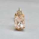 Morganite & Diamond 18ct Rose Gold Stud Earrings