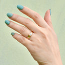 Antique 1901 Edwardian Old Mine Cut Diamond 18ct Yellow Gold Band (0.14ct)