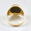 Vintage Hematite Intaglio 9ct Yellow Gold Signet Ring