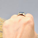 Vintage Hematite Intaglio 9ct Yellow Gold Signet Ring
