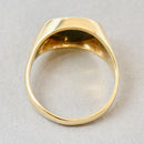 Vintage 1960s East-West Set Bloodstone 9ct Yellow Gold Signet Ring