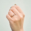 Ruby and Diamond Seven-Stone 18ct Yellow Gold Band  (0.81ct)