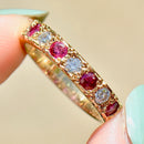 Ruby and Diamond Seven-Stone 18ct Yellow Gold Band  (0.81ct)