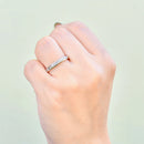 Platinum 0.22ct Diamond Channel-Set Half Eternity Stackable Band