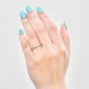 Platinum 0.22ct Diamond Channel-Set Half Eternity Stackable Band