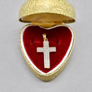 Vintage 1990s Diamond Set Cross Pendant in 9ct Yellow Gold