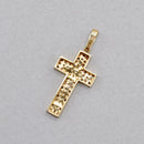 Vintage Black and White Diamond Set Cross Pendant