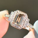 Colour-Change Turkizite (Csarite) and Diamond 9ct Yellow Gold Halo Ring (1.43cts)