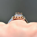 Colour-Change Turkizite (Csarite) and Diamond 9ct Yellow Gold Halo Ring (1.43cts)