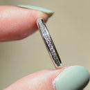 Platinum 0.22ct Diamond Channel-Set Half Eternity Stackable Band