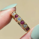 Ruby and Diamond Seven-Stone 18ct Yellow Gold Band  (0.81ct)