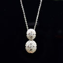 White Gold Diamond Eggs Pendant & Necklace