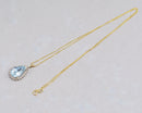 Aquamarine & Diamond 9ct Yellow Gold Pendant & Necklace Set (5.16cts)