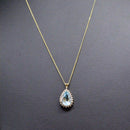 Aquamarine & Diamond 9ct Yellow Gold Pendant & Necklace Set (5.16cts)