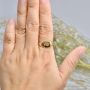 Antique 14ct Yellow Gold Gypsy-Set Old Mine Cut Diamond Signet Ring, Circa 1900