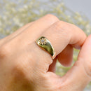 Antique 14ct Yellow Gold Gypsy-Set Old Mine Cut Diamond Signet Ring, Circa 1900