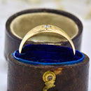 Antique 14ct Yellow Gold Gypsy-Set Old Mine Cut Diamond Signet Ring, Circa 1900