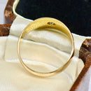 Antique 14ct Yellow Gold Gypsy-Set Old Mine Cut Diamond Signet Ring, Circa 1900