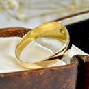 Antique 14ct Yellow Gold Gypsy-Set Old Mine Cut Diamond Signet Ring, Circa 1900