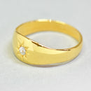 Antique Victorian 18ct Yellow Gold Old Mine Cut Diamond Band
