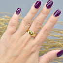 Antique Victorian 18ct Yellow Gold Old Mine Cut Diamond Band