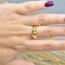 Antique Victorian 18ct Yellow Gold Old Mine Cut Diamond Band