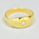 Antique Victorian 18ct Yellow Gold Old Mine Cut Diamond Band
