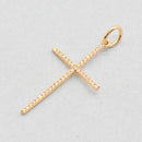 18ct Rose Gold Designer Minimalistic Diamond ANNA Cross Pendant