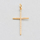 18ct Rose Gold Designer Minimalistic Diamond ANNA Cross Pendant
