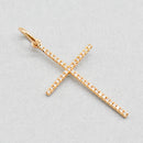 18ct Rose Gold Designer Minimalistic Diamond ANNA Cross Pendant