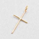18ct Rose Gold Designer Minimalistic Diamond ANNA Cross Pendant