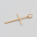 18ct Rose Gold Designer Minimalistic Diamond ANNA Cross Pendant