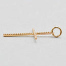 18ct Rose Gold Designer Minimalistic Diamond ANNA Cross Pendant