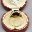 Vintage 1970s Black Onyx 9ct Yellow Gold Signet Ring