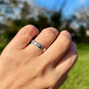 Vintage Three-stone Diamond 18ct White Gold Band