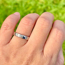 Vintage Three-stone Diamond 18ct White Gold Band