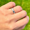 Vintage Three-stone Diamond 18ct White Gold Band