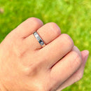 Vintage Three-stone Diamond 18ct White Gold Band