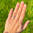 Vintage Three-stone Diamond 18ct White Gold Band