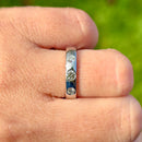Vintage Three-stone Diamond 18ct White Gold Band