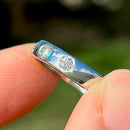 Vintage Three-stone Diamond 18ct White Gold Band