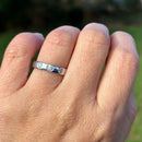 Vintage Three-stone Diamond 18ct White Gold Band