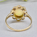 ヴィンテージ 1970年代 オーストラリア産 オパール 9カラット イエローゴールド フローラル ドレスリング