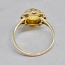 ヴィンテージ 1970年代 オーストラリア産 オパール 9カラット イエローゴールド フローラル ドレスリング