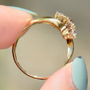 爱德华时代 1916 年 18 克拉黄金三部曲钻石订婚戒指（0.40 克拉）