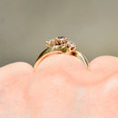 爱德华时代 1916 年 18 克拉黄金三部曲钻石订婚戒指（0.40 克拉）