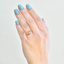 爱德华时代 1916 年 18 克拉黄金三部曲钻石订婚戒指（0.40 克拉）