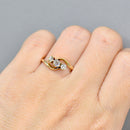 Edwardian 1916 18CT Yellow Gold Trilogy Diamond Engagement Ring (0.40ct)